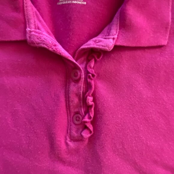 The Children's Place School Uniform Short Sleeve Shirt Navy & Pink 2pk size 7/8 - Picture 7 of 11